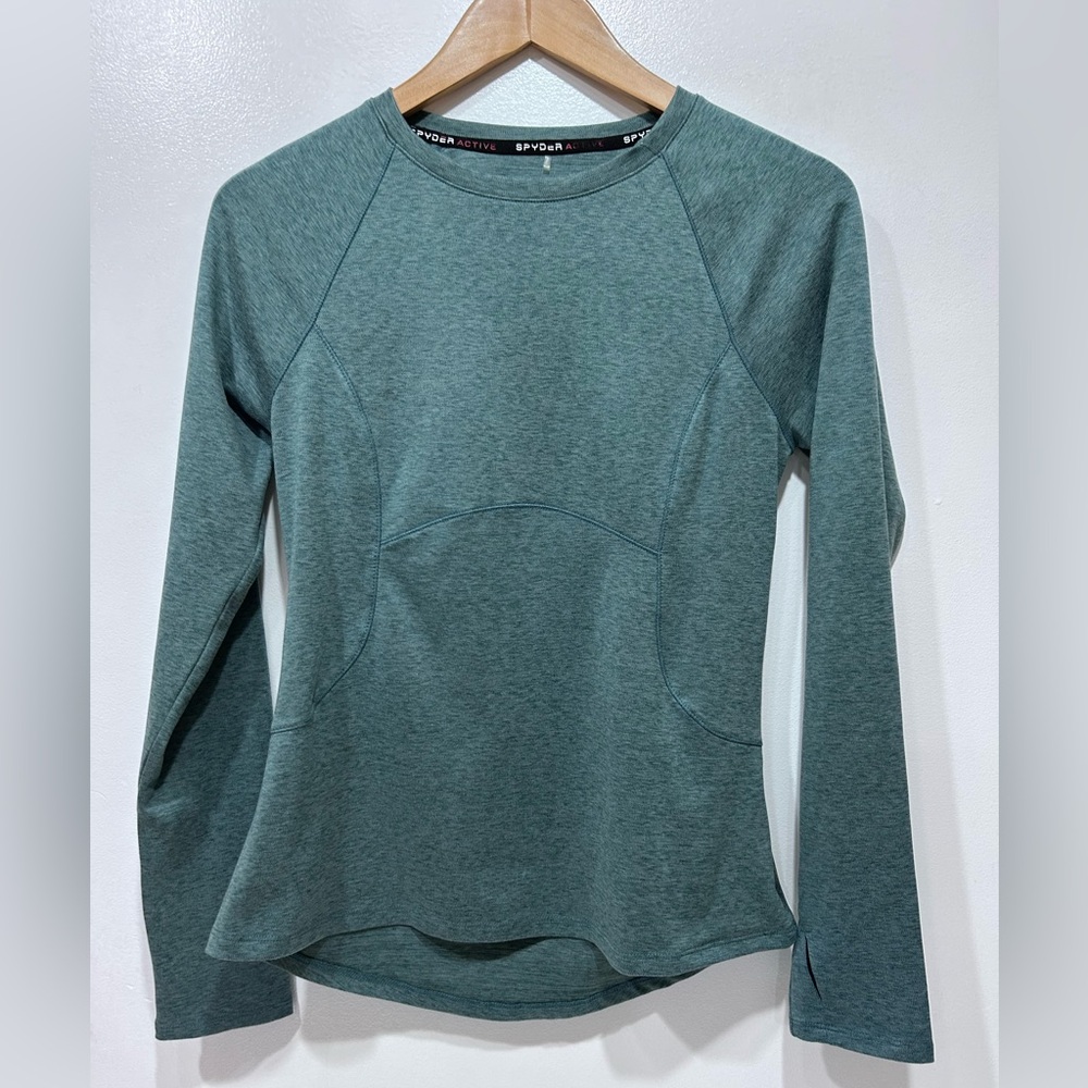 Spyder Women’s  light green‎ long-sleeve activewear shirt Size S